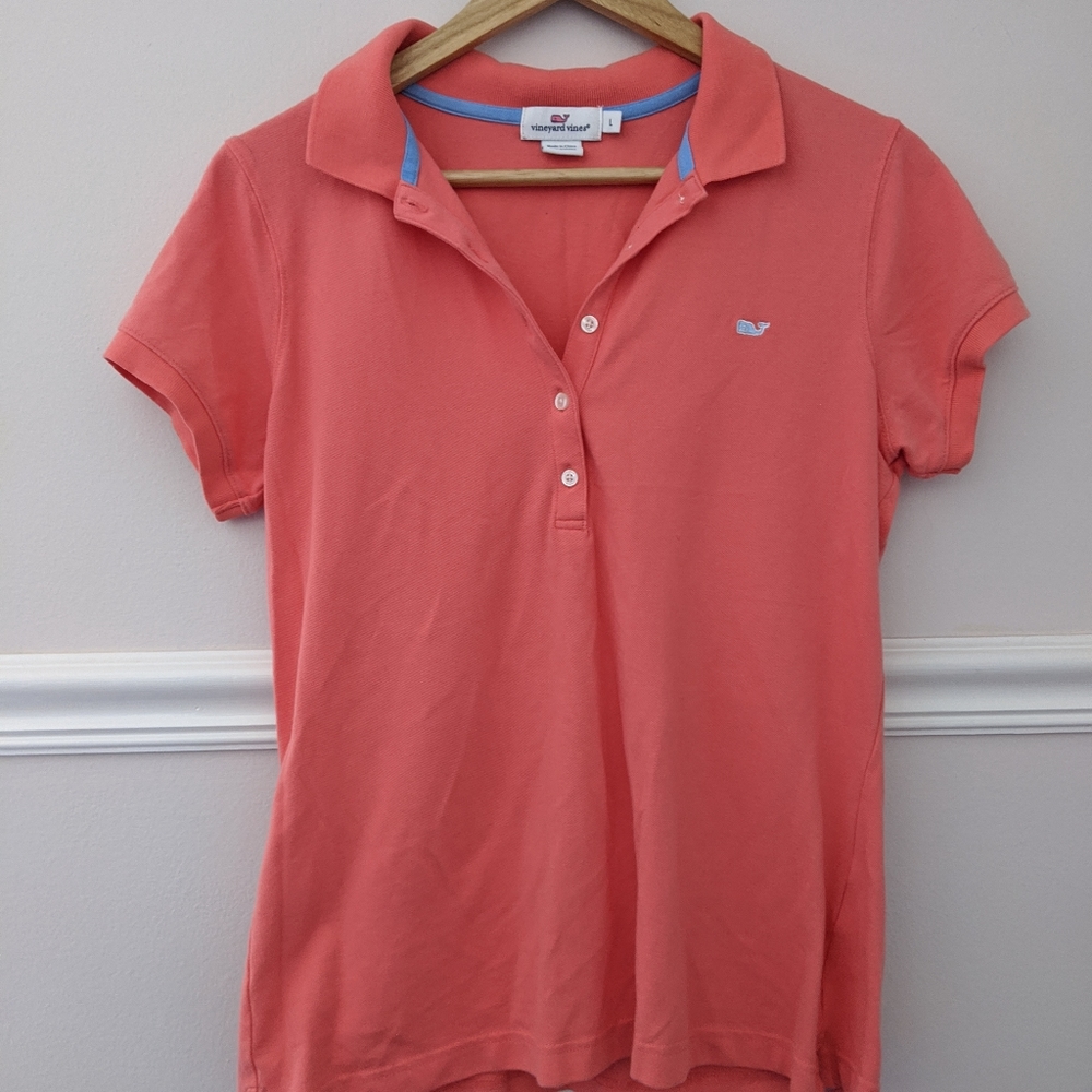Vineyard Vines Coral Polo
